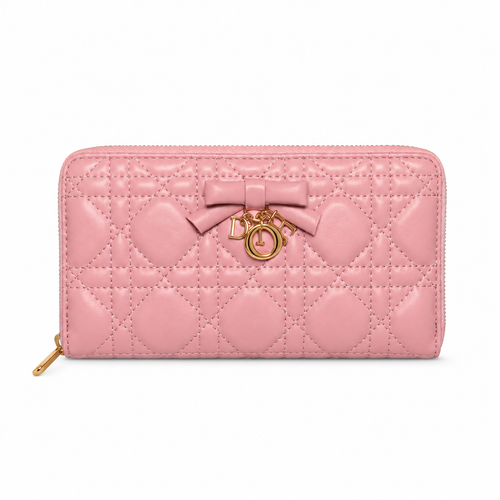 Dior - Lady Dior Voyageur Wallet - естествена агнешка кожа
