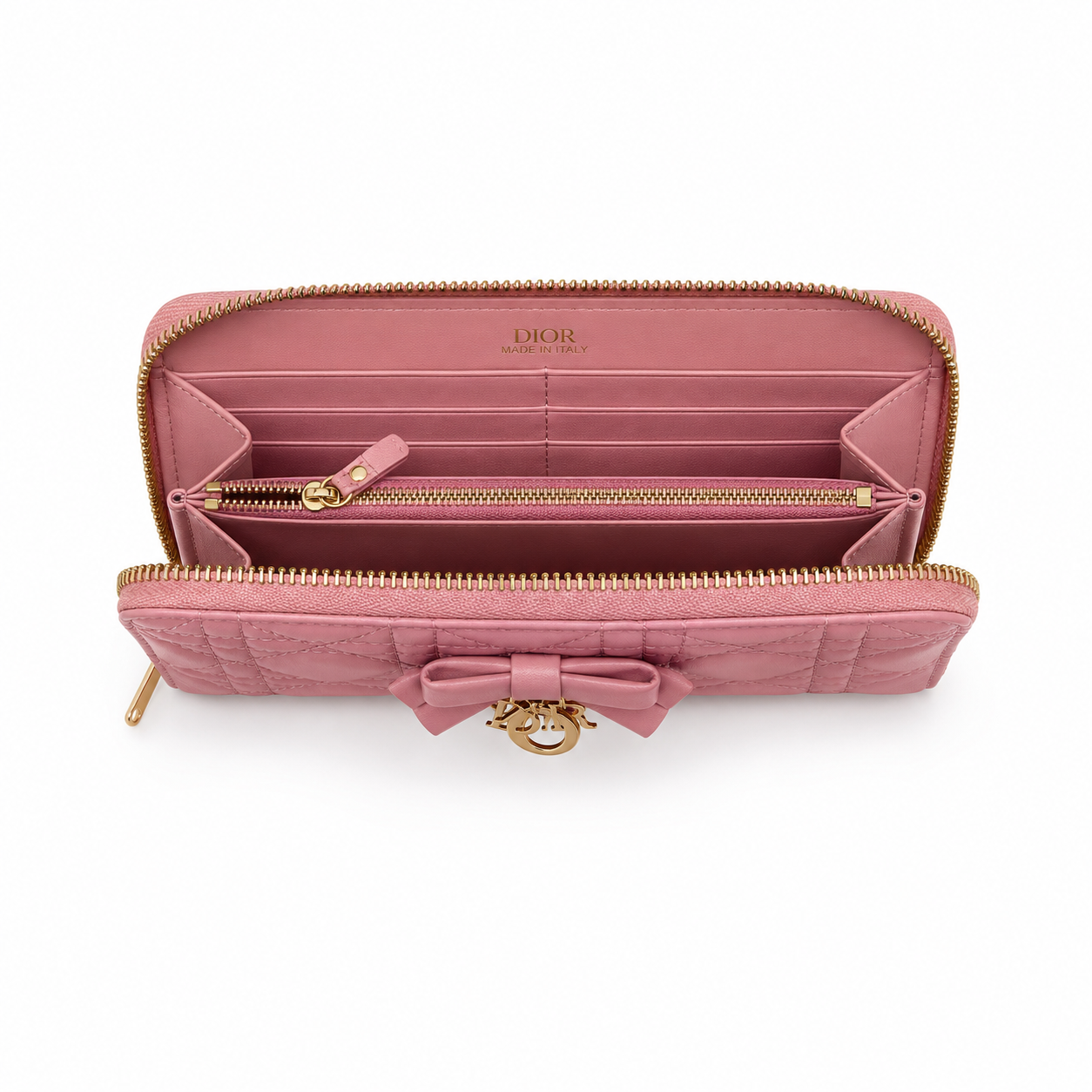 Dior - Lady Dior Voyageur Wallet - естествена агнешка кожа
