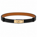 Дамски колан - Hermes Kelly 18 Belt Gold with GHW Epsom - естествена кожа