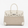 Дамска чанта - Hermès Birkin + Подарък Hermès Charm + Hermès Bag Scarf - естествена кожа