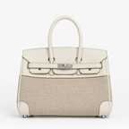 Дамска чанта - Hermès Birkin + Подарък Hermès Charm + Hermès Bag Scarf - естествена кожа