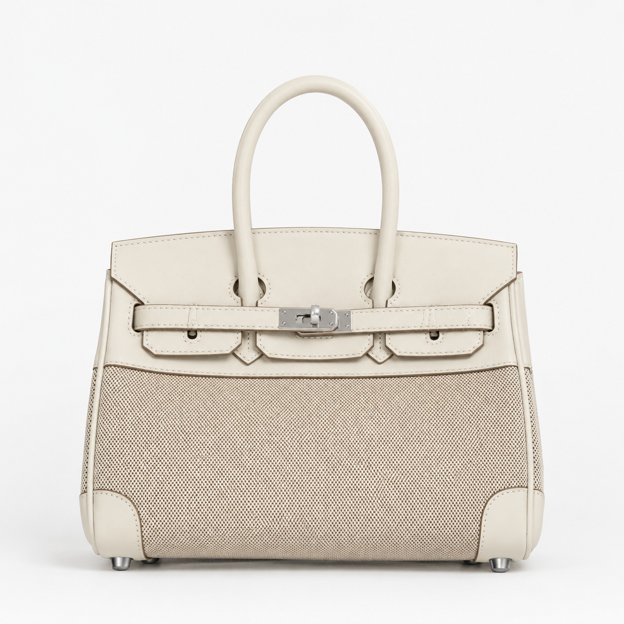 Дамска чанта - Hermès Birkin + Подарък Hermès Charm + Hermès Bag Scarf - естествена кожа