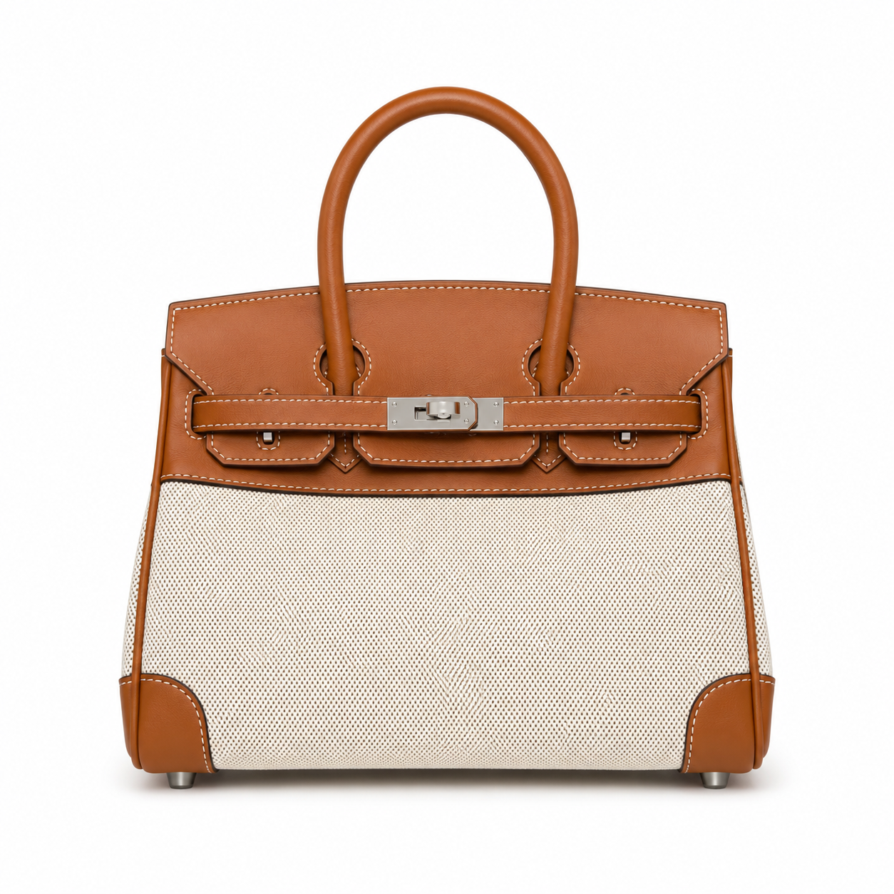 Дамска чанта - Hermès Birkin + подарък Hermès Charm + Hermès Bag Scarf - естествена кожа