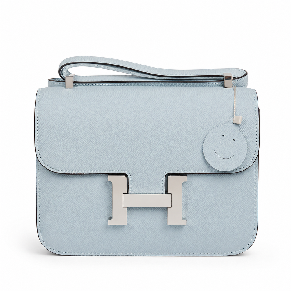 Дамска чанта - Hermès Constance 24 Pastel Blue - естествена кожа