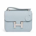 Дамска чанта - Hermès Constance 24 Pastel Blue - естествена кожа