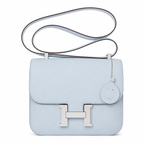 Дамска чанта - Hermès Constance 24 Pastel Blue - естествена кожа