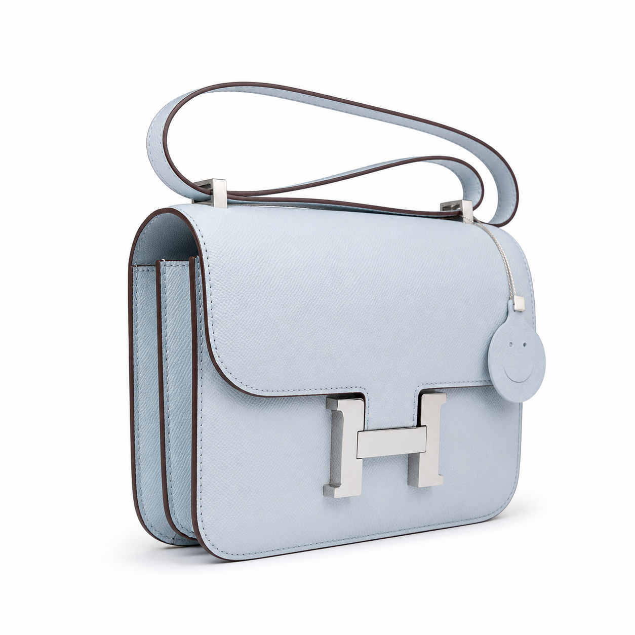 Дамска чанта - Hermès Constance 24 Pastel Blue - естествена кожа
