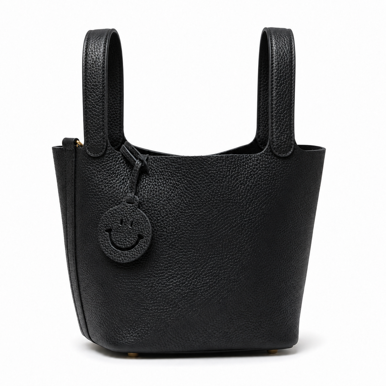 Дамска чанта - Hermès Picotin Lock style black leather tote bag 22 - естествена телешка кожа