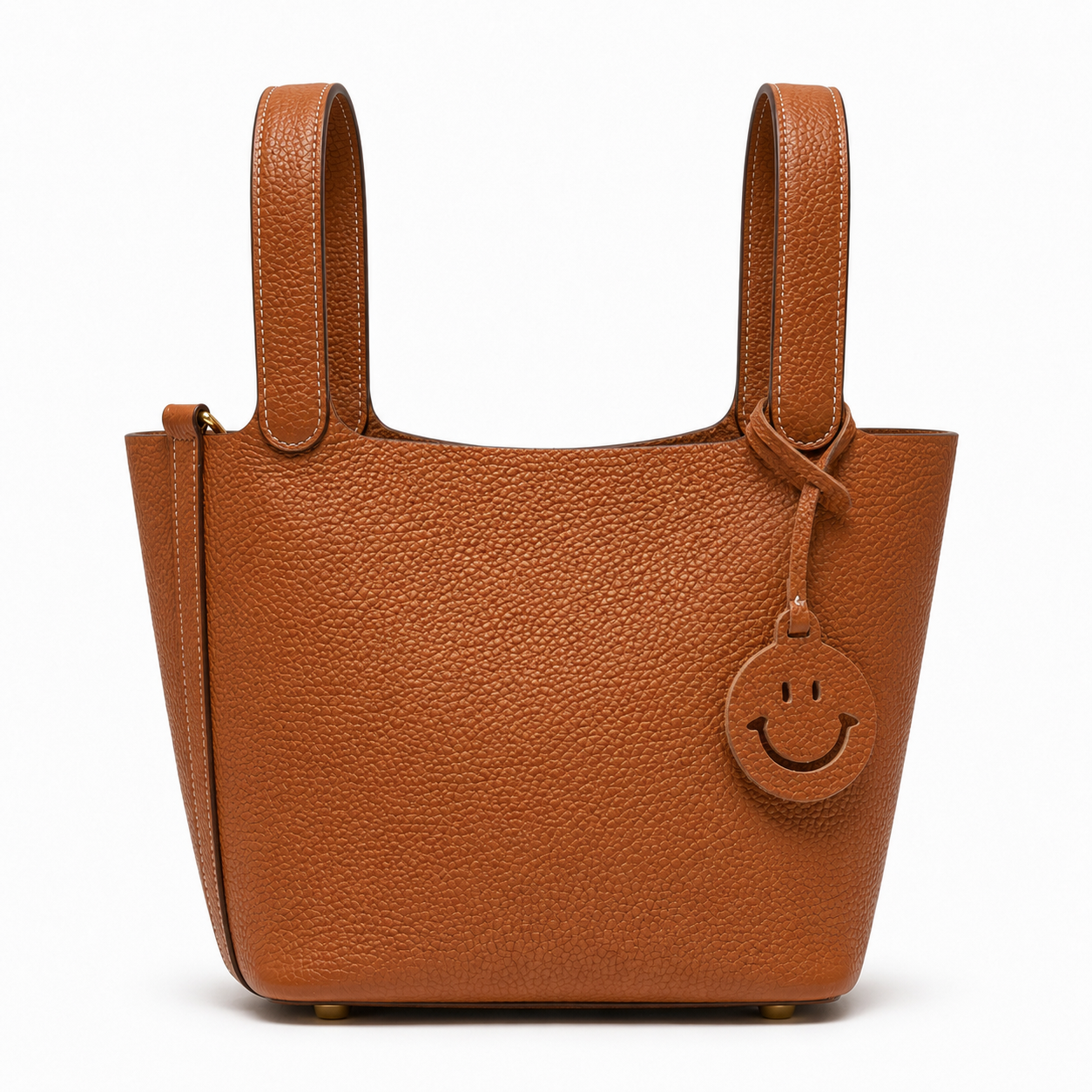 Дамска чанта - Hermès Picotin Lock style brown leather tote bag 22 - естествена телешка кожа