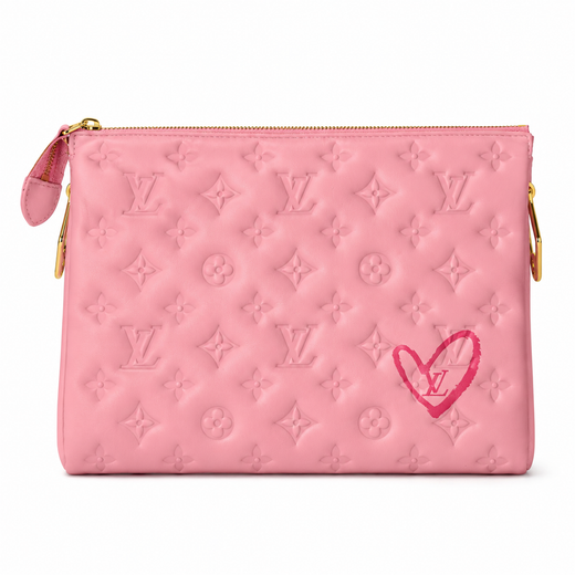 Дамска чанта - Louis Vuitton Coussin / Pochette Coussin - естествена агнешка кожа